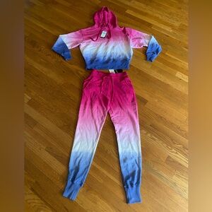Lauren Ralph Lauren Tie Dye Dipped Sweat Pants and Sweat Shirt